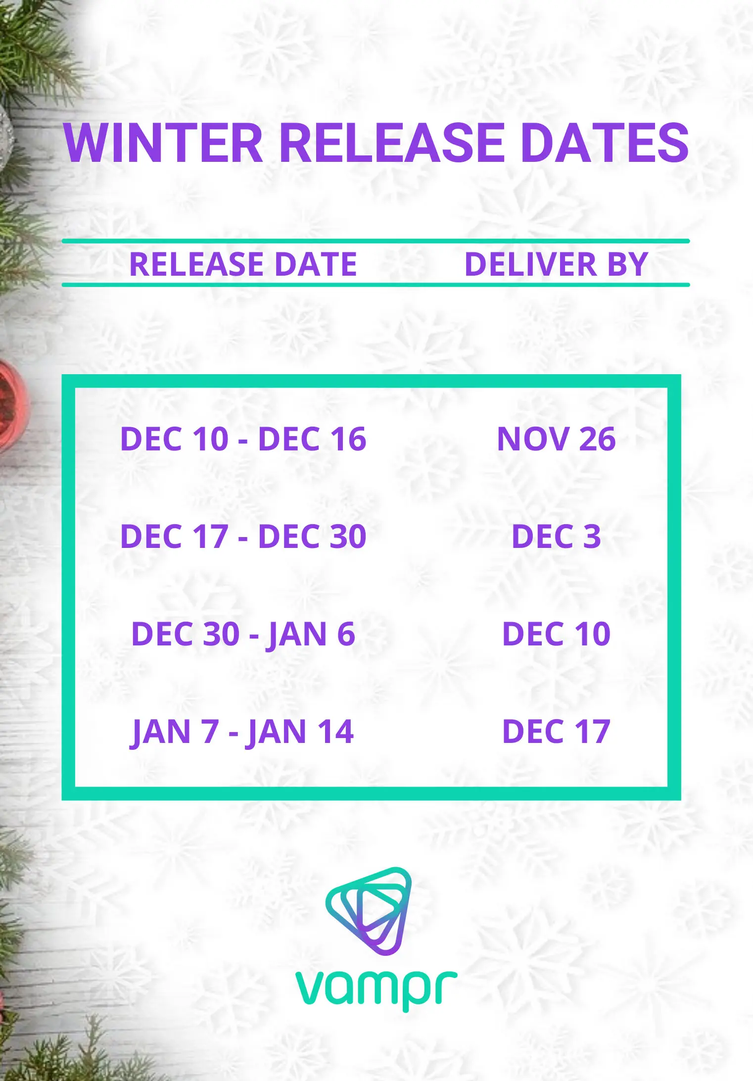 Christmas song release dates